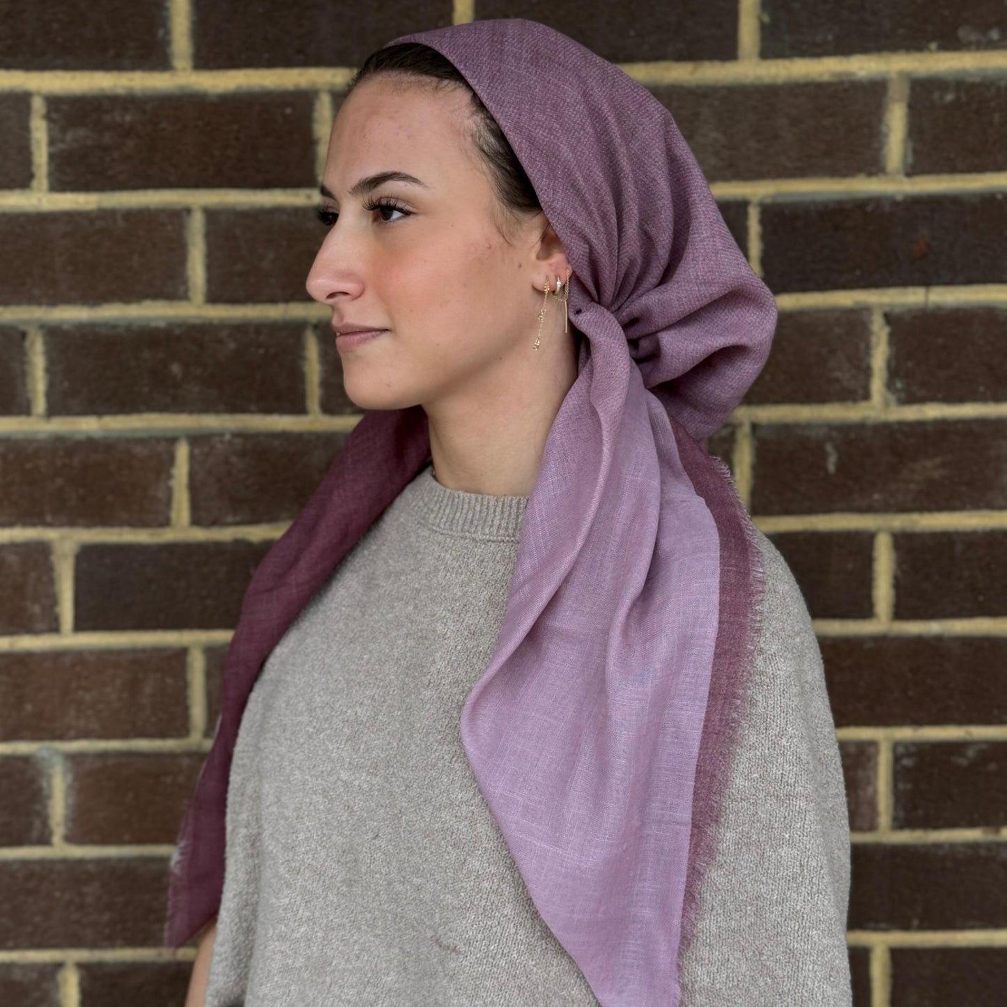 Two Tone Pre-Tied Scarf Atifa