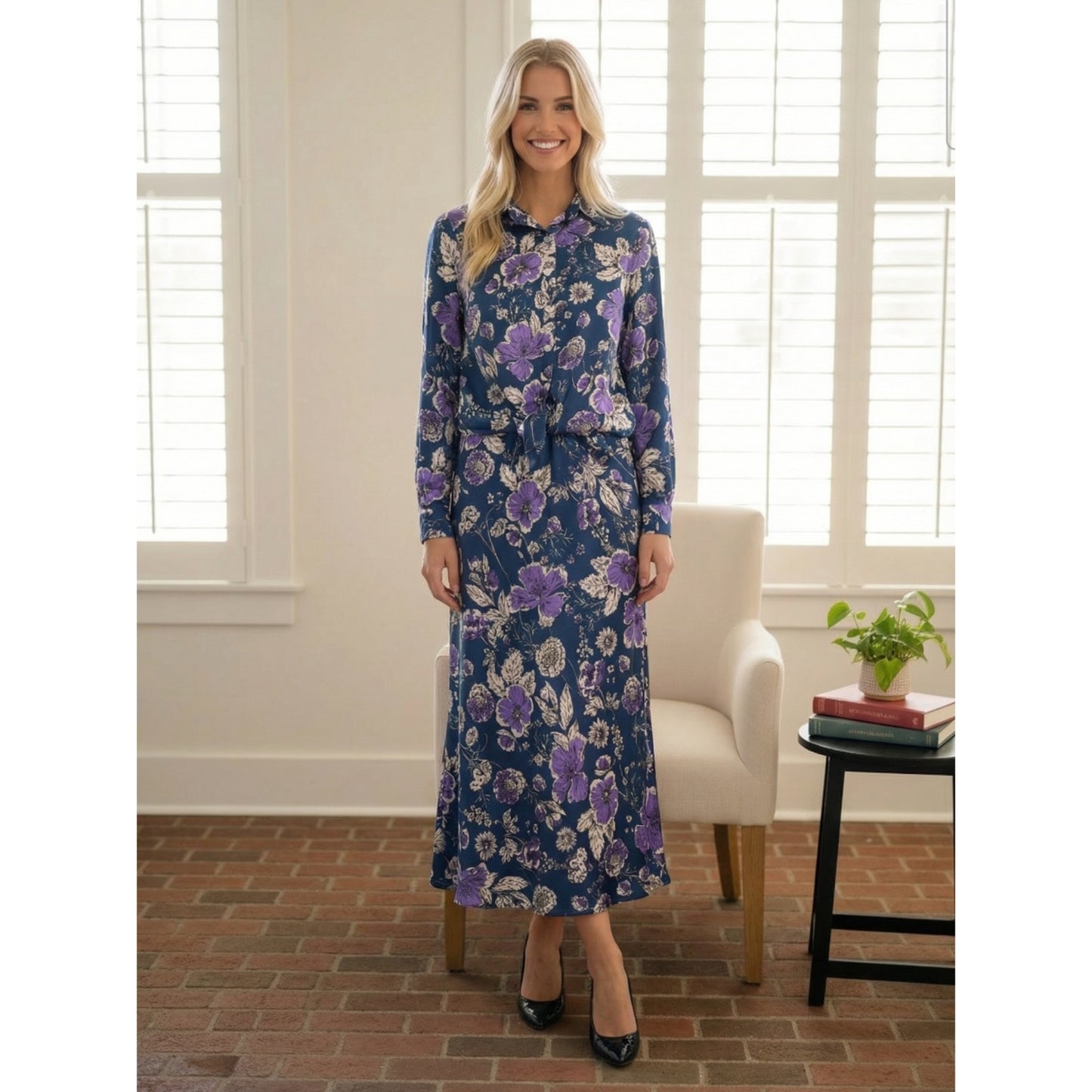 Cosmo Skirt Navy Floral