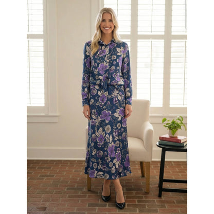 Cosmo Skirt Navy Floral