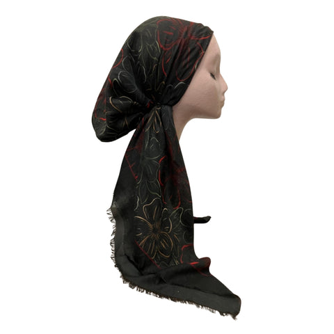 Large Flowers Print Headscarf Dacee