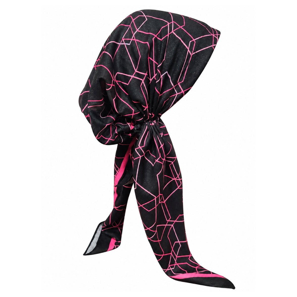 Pink Shimmer Squares Headscarf Itsyounique