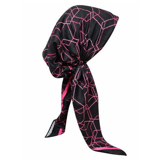 Pink Shimmer Squares Headscarf Itsyounique