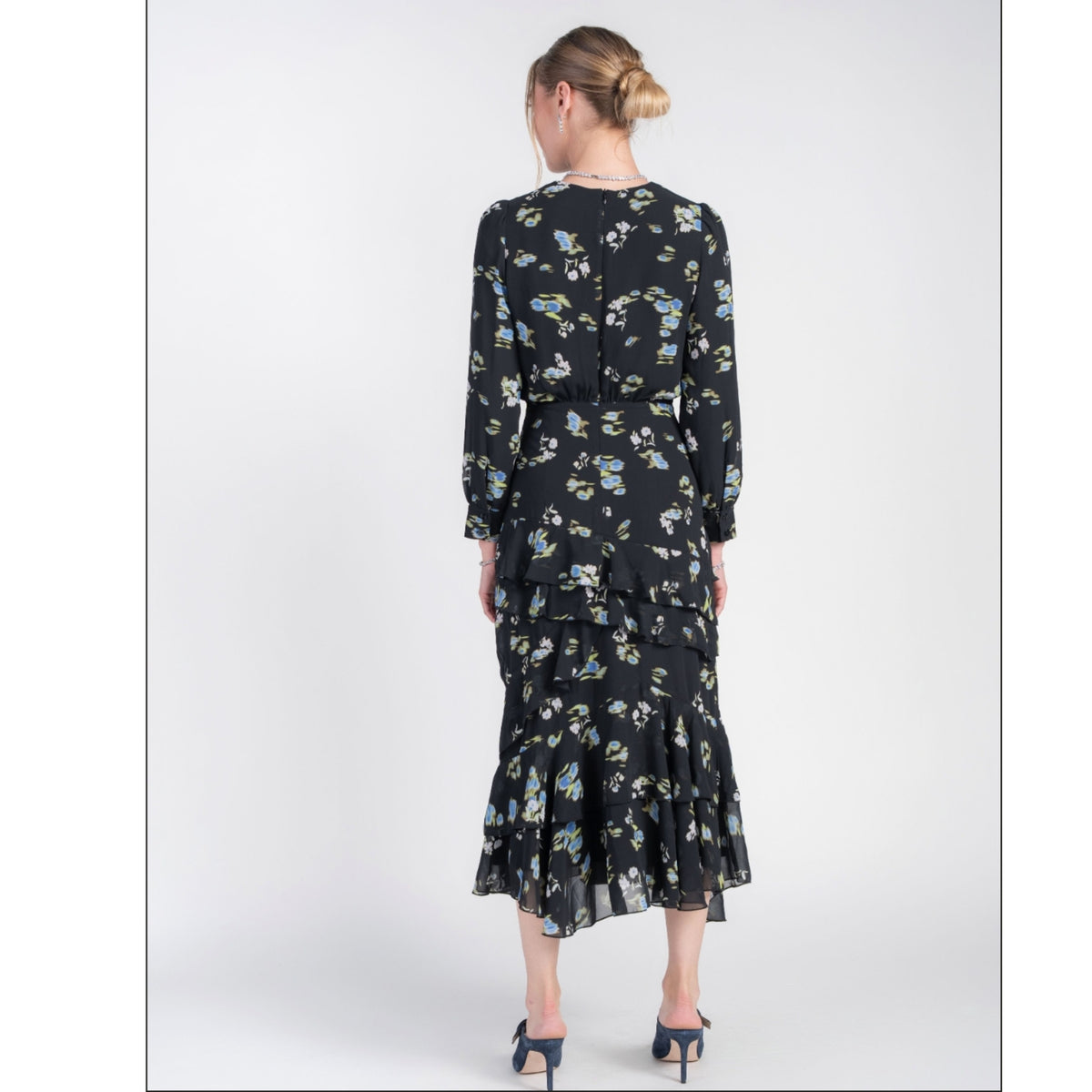 Esme Dress Flowers on Chiffon Adina LV