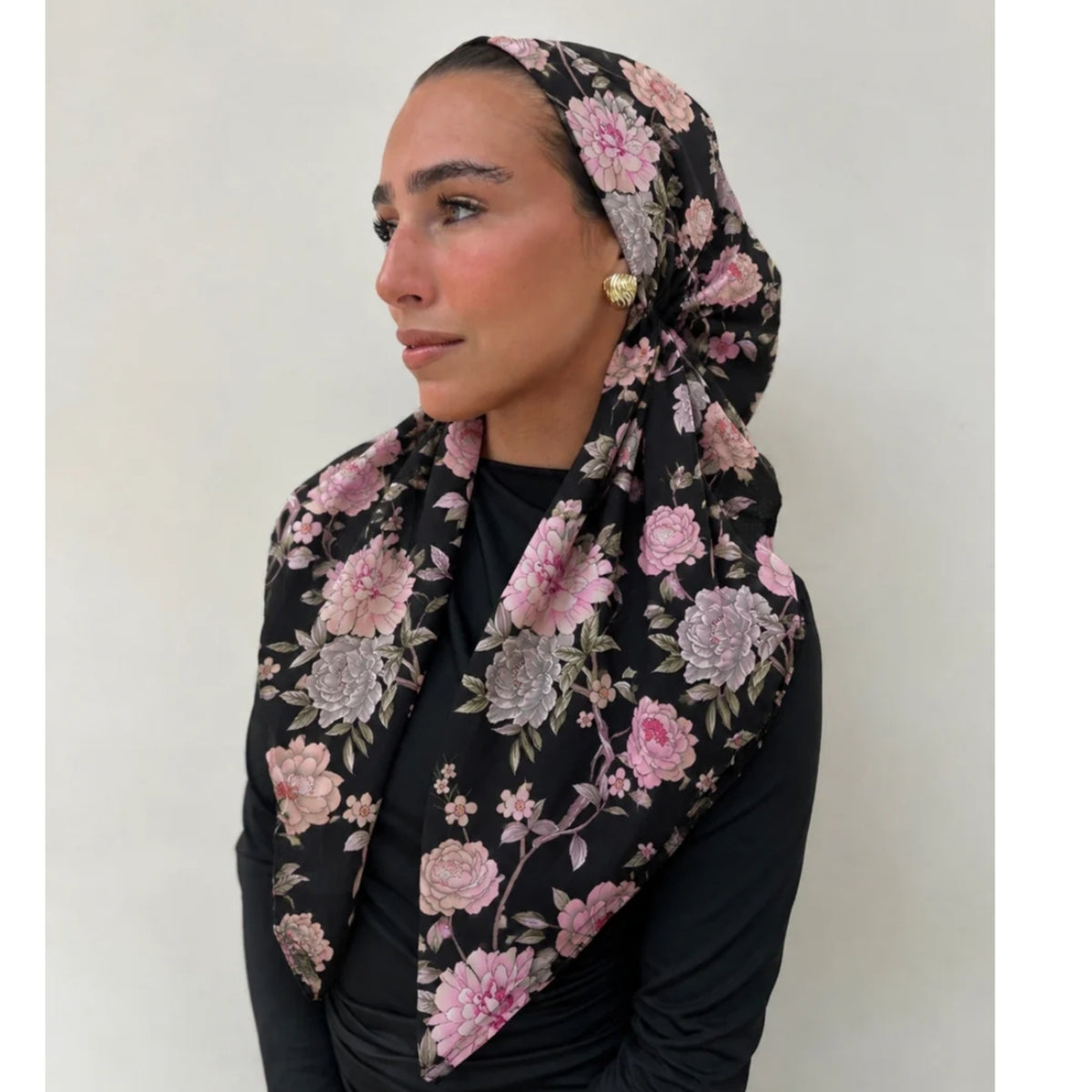 Pink Dahlia Headscarf SB