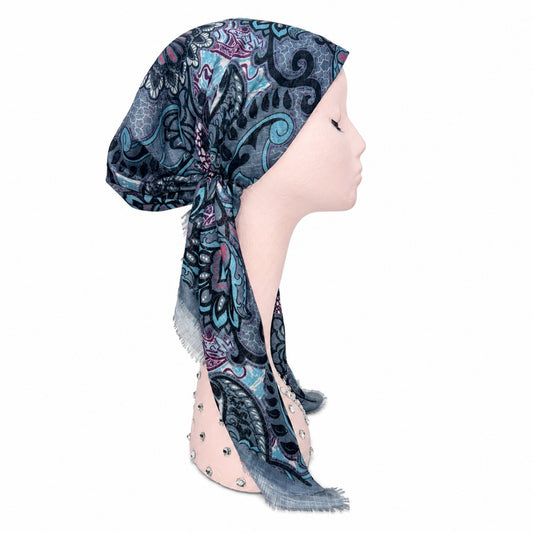 Multi Paisley Print Headscarf Dacee