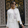 Metallic Bloom Jacket White