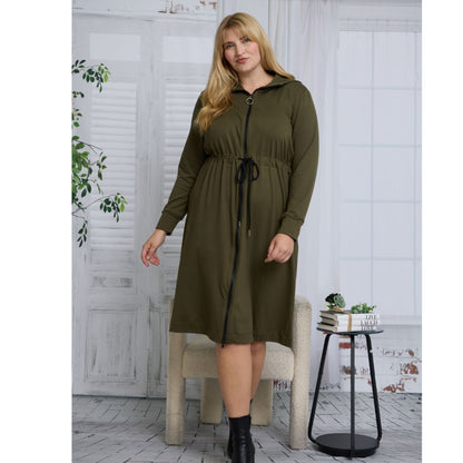 Plus Rhea Olive Dress