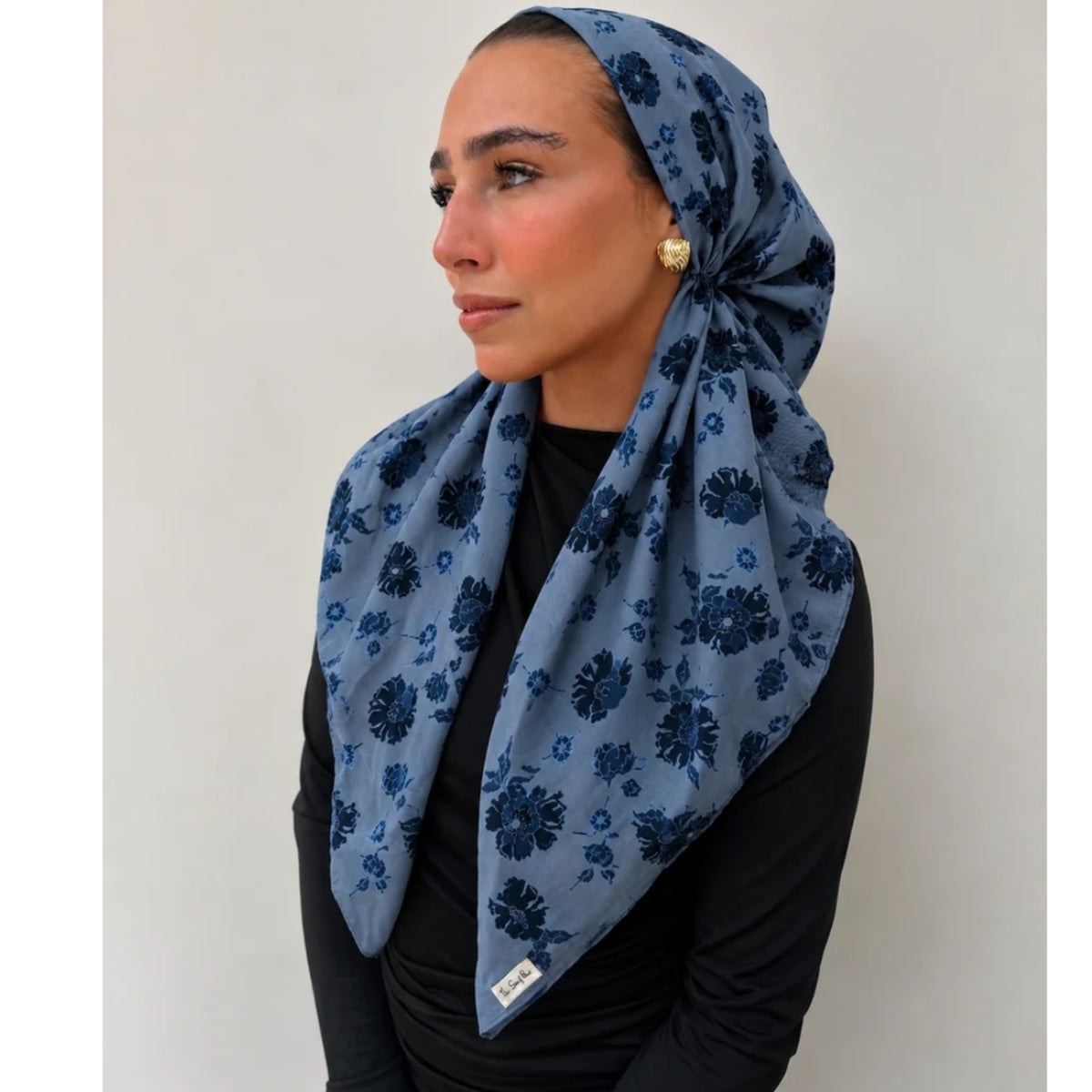 Indigo Bloom Headscarf SB