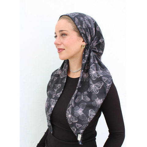 Midnight Butterfly Headscarf SB