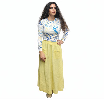 Yellow Pocket Midi Skirt Lilac Teen
