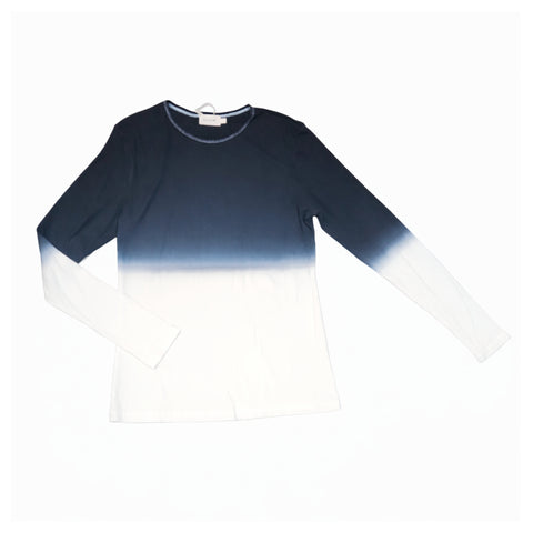 Black Ombre Microribbed Tshirt