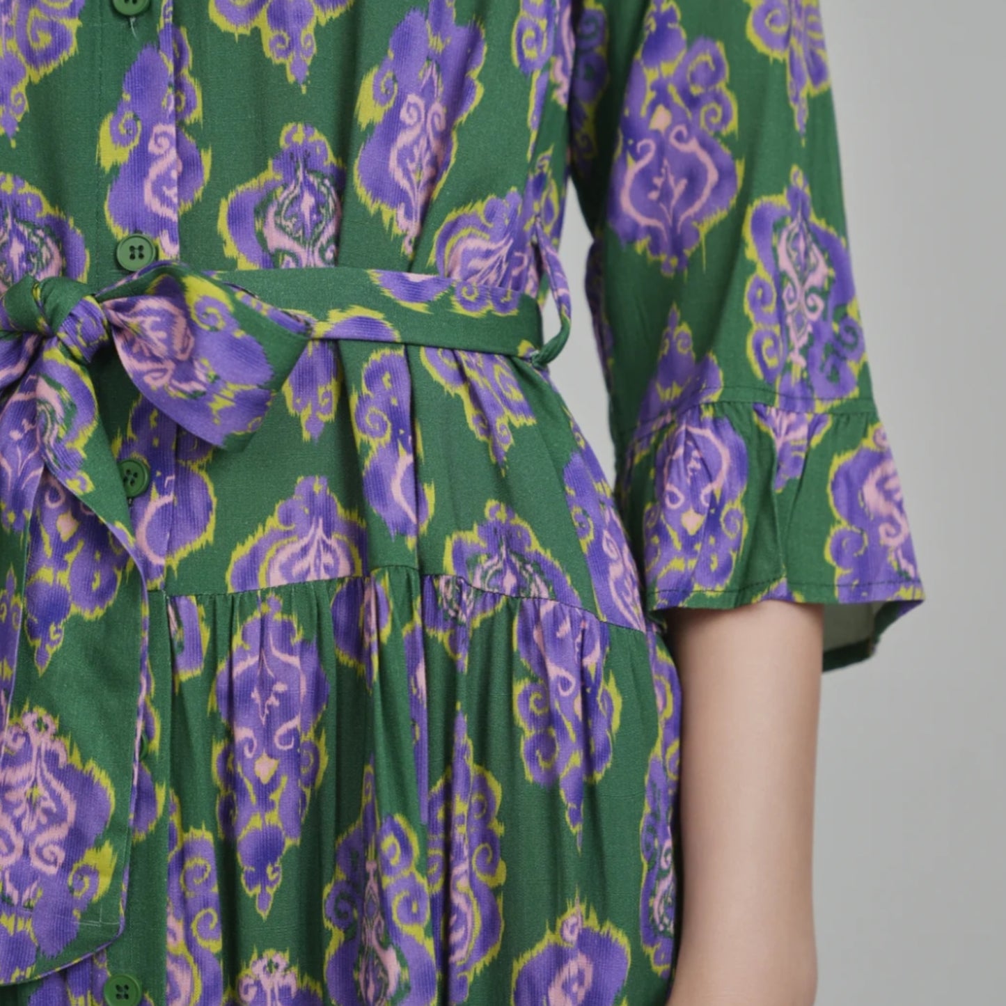 Talia Dress Emerlad Bloom