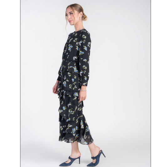 Esme Dress Flowers on Chiffon Adina LV