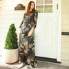 Caftan Black Floral Maxi Jackie O