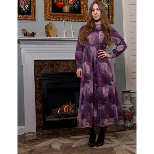 Fantasia Lace Overlay Dress Lilac Teen