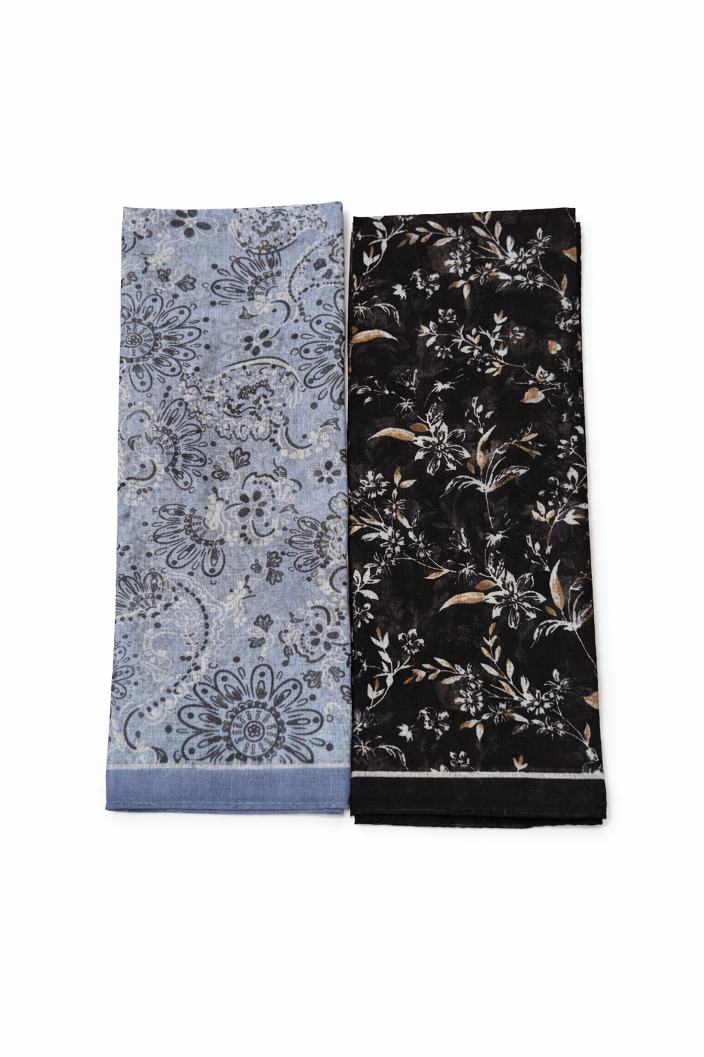 Floral Cotton Bandana Open Headscarf  Revaz