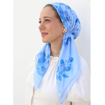 Sky Blue Floral Headscarf SB (More Styles)