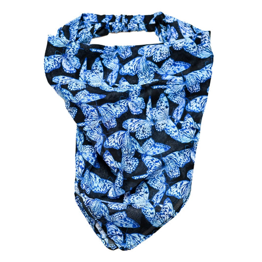 Electric Blue Butterfly Bandana Nicsessories