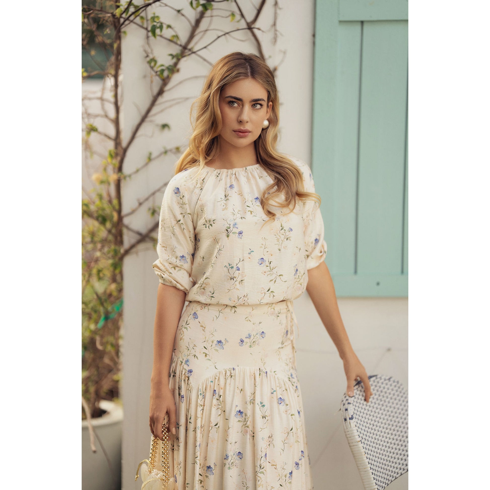Belle Skirt Yellow Garden Adina LV - The Mimi Boutique