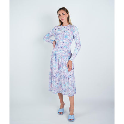 Ruched Watercolor Floral Dress - The Mimi Boutique
