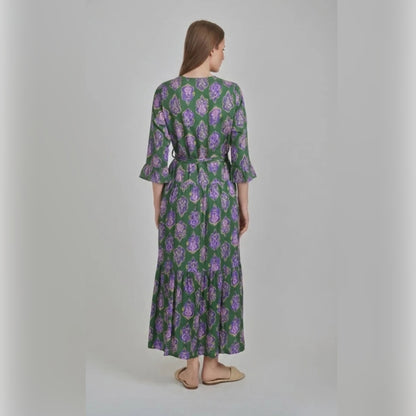 Talia Dress Emerlad Bloom
