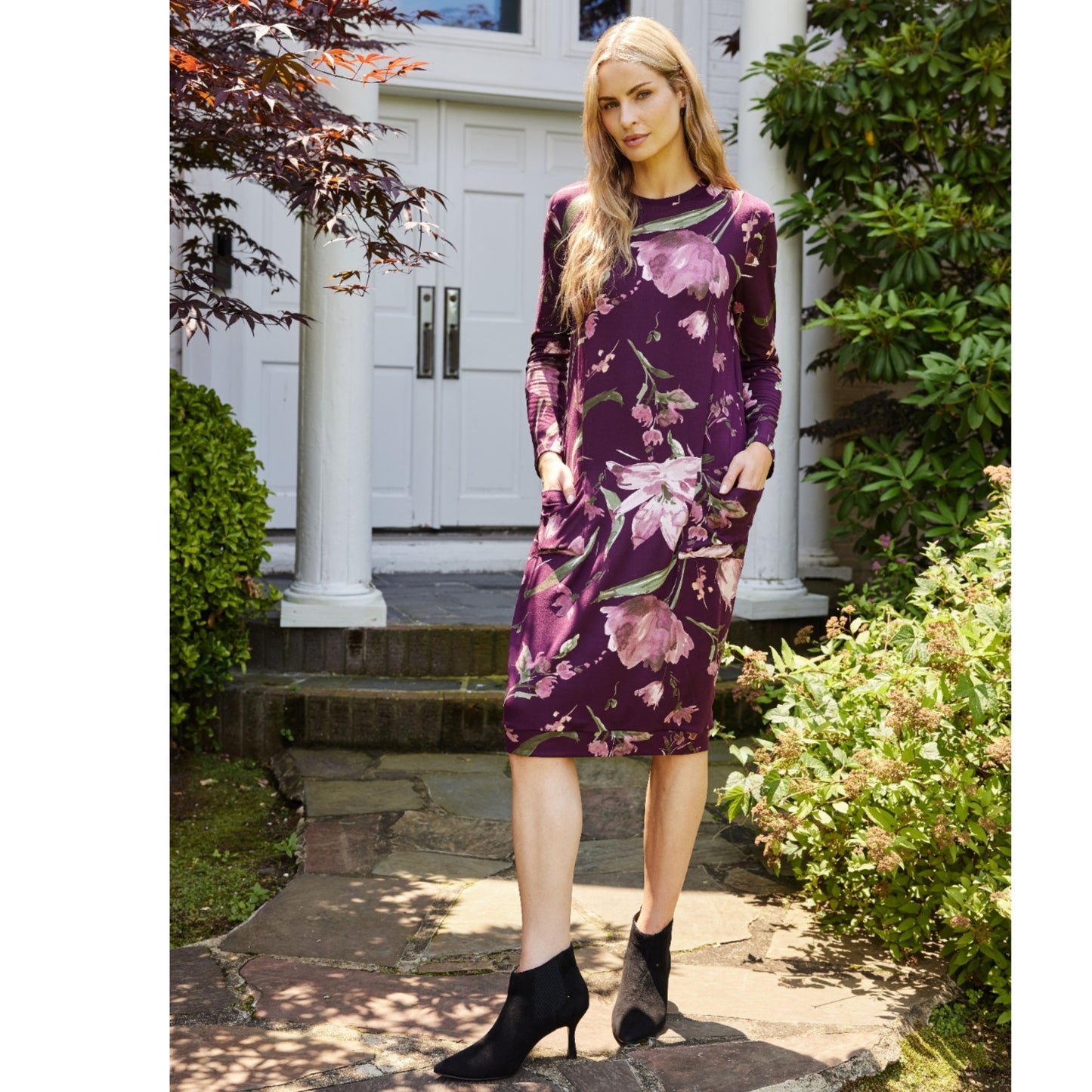 Alice Dress Plum Floral