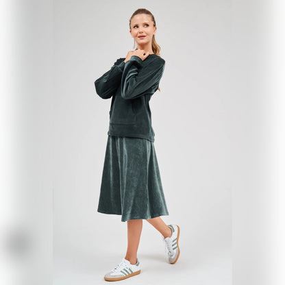 Velvet Shishi Skirt Jewel Teal DF