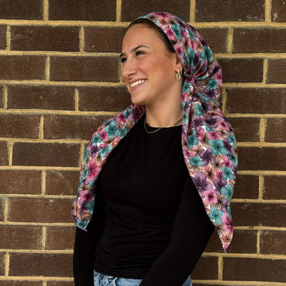 Flower Crinkle Headscarves SG