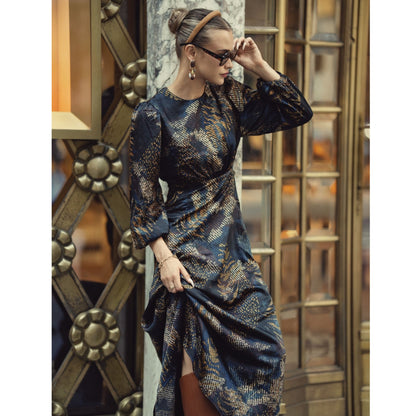 Becca Dress Navy Abstract Adina LV