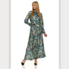 Satin Black Paisley Slip Dress