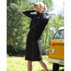 Front Zip Hoodie Dress Black Adina LV