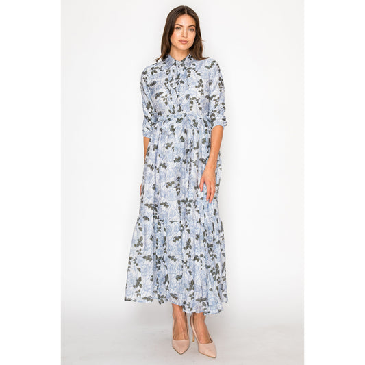 Bayla Blue Floral Dress