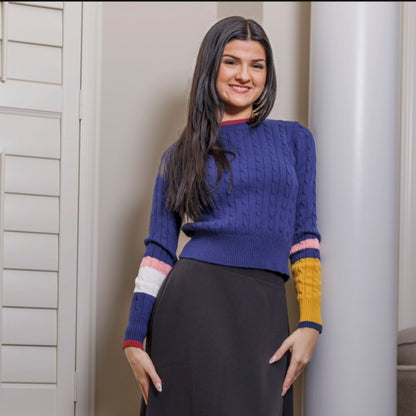 Contrast Sweater Lilac Teen - The Mimi Boutique