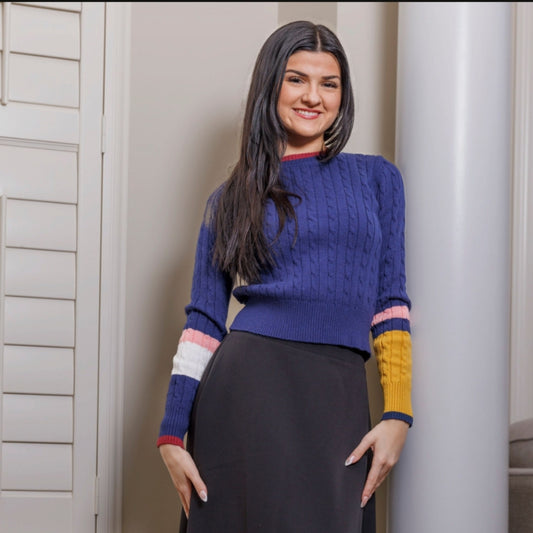 Contrast Sweater Lilac Teen - The Mimi Boutique