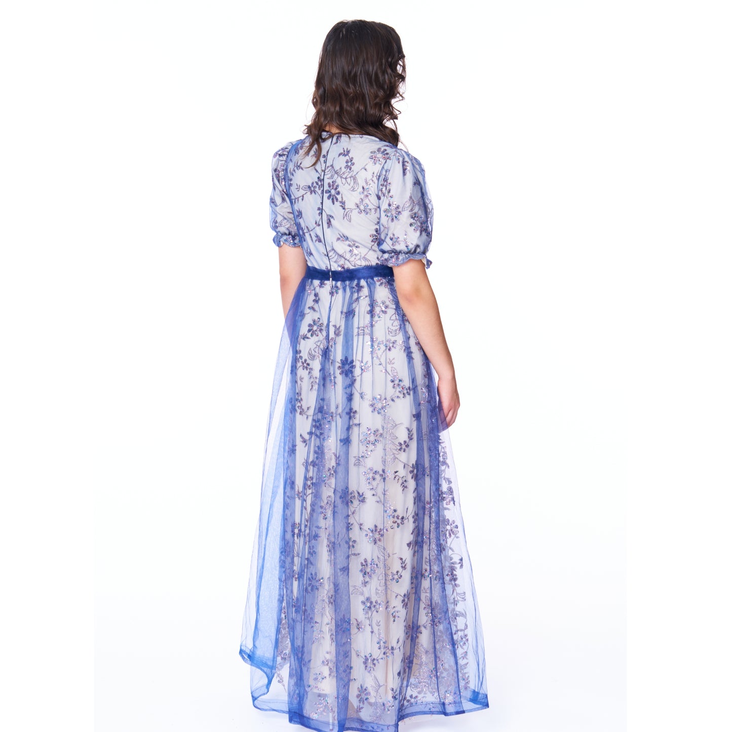 Blue Beaded Gown