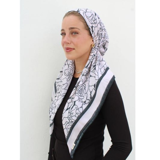 Cream Rose Headscarf SB