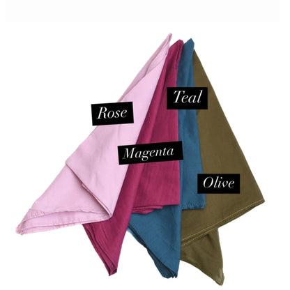 Cotton Solid Bandanas Nicsessories