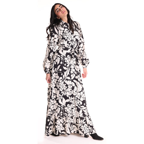 Black & White Gina Button Down Maxi Dress