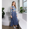 Lana Crinkle Skirt Slate Blue - The Mimi Boutique