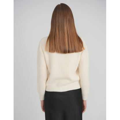 Bow Cardigan Ivory - The Mimi Boutique
