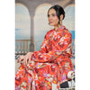 Gato Recato Printed Orange Dress