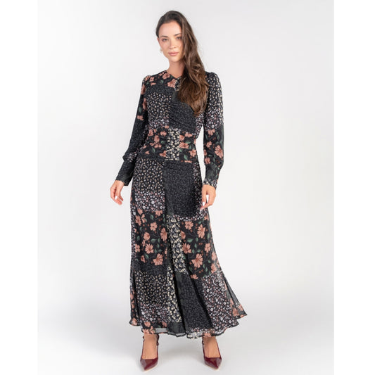 Michalie Midi Dress Patchwork Adina LV
