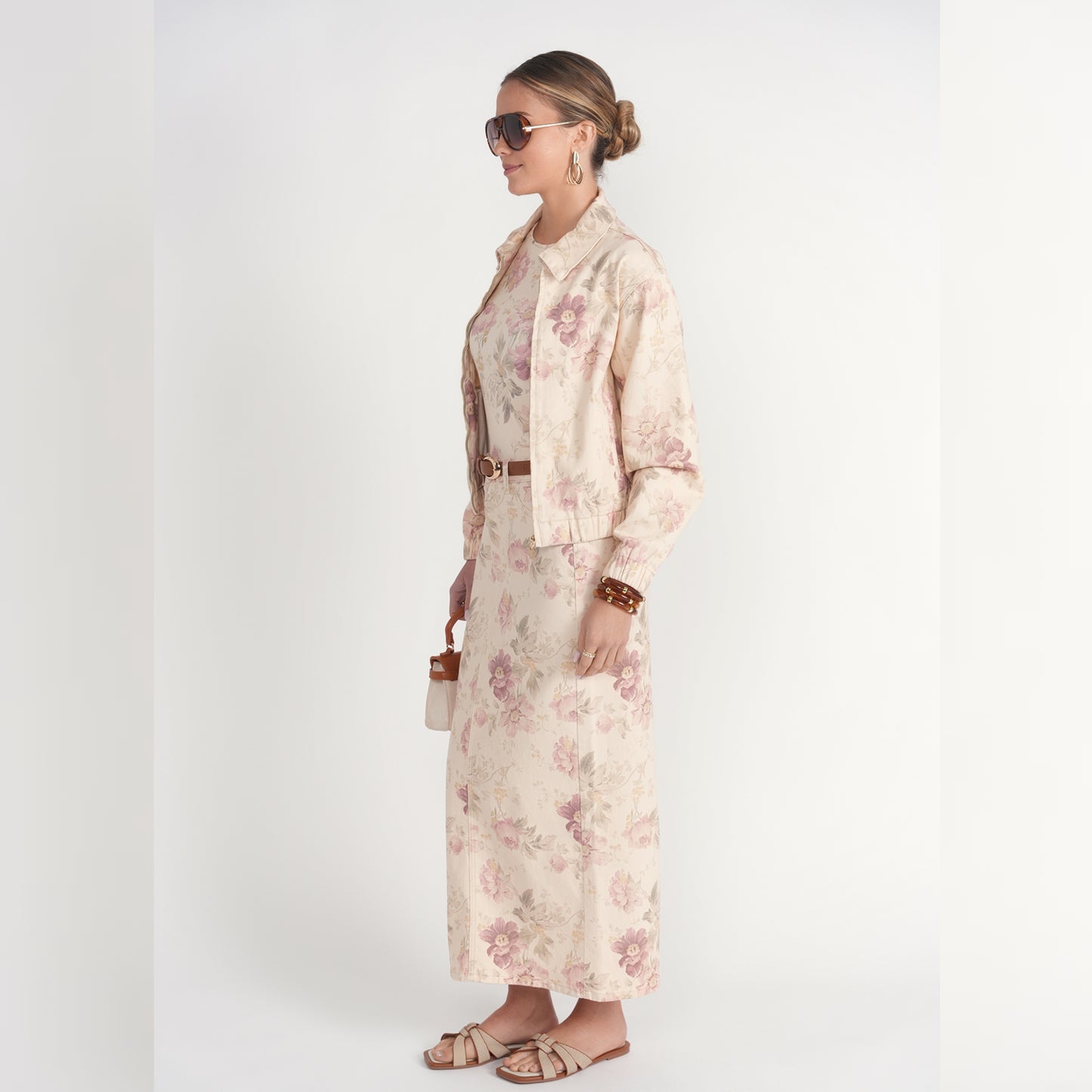 Bomber Jacket Vintage Floral Denim Adina