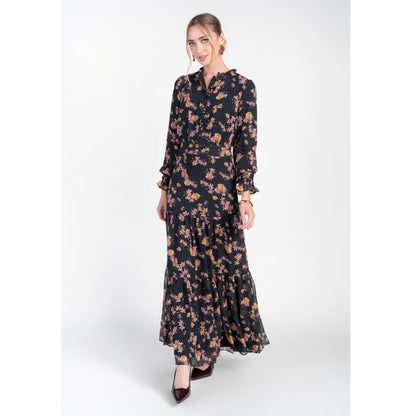 Zoe Maxi Dancing Pink & Yellow Flowers Adina LV
