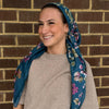 Elegant Flowers Pre-Tied Scarf Atifa