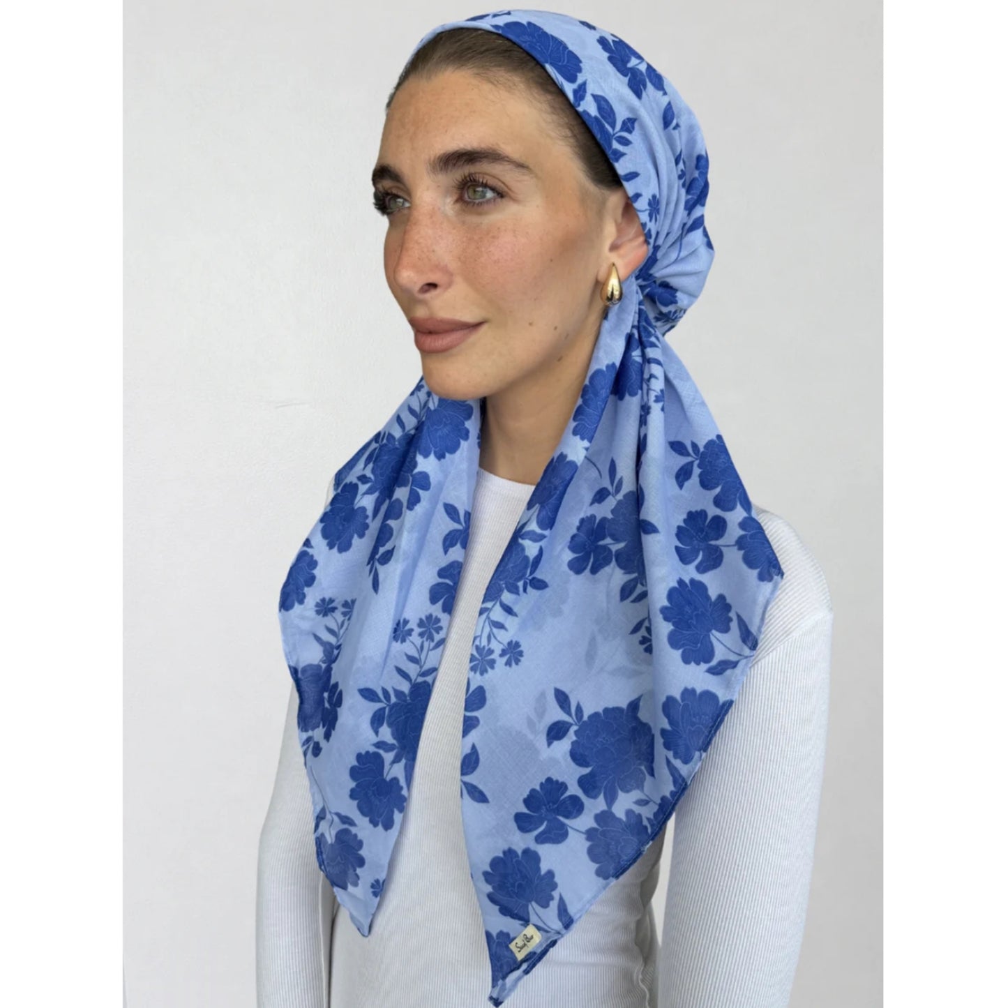Azure Blooms Headscarf SB