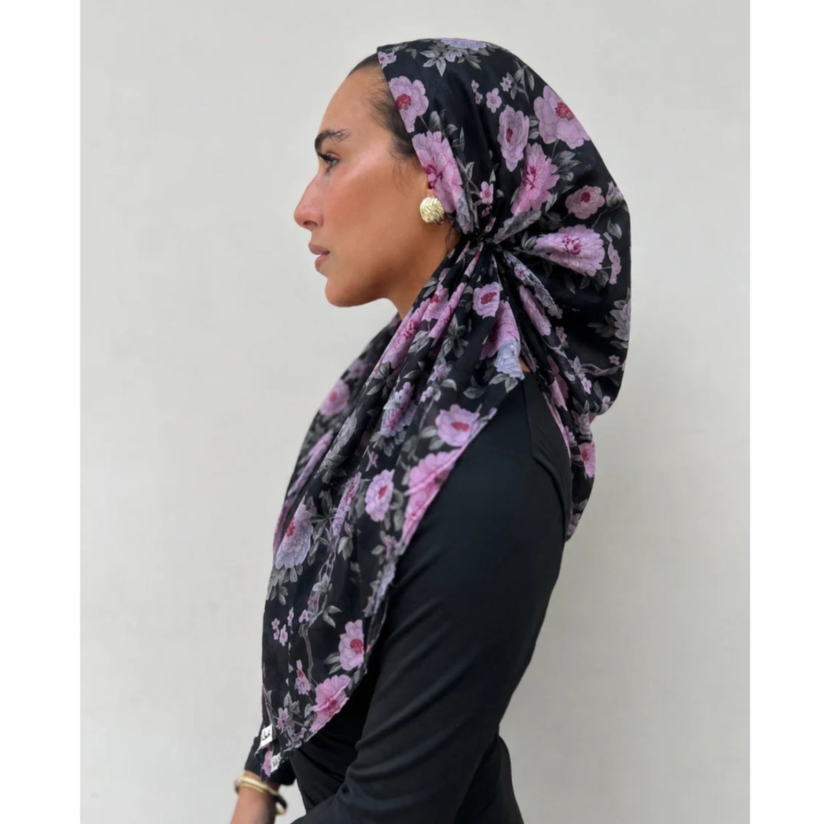 Pink Dahlia Headscarf SB