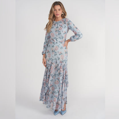Debbie Top Blue & Pink Floral Adina LV - The Mimi Boutique