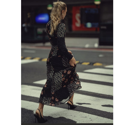 Michalie Midi Dress Patchwork Adina LV