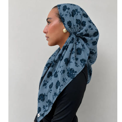 Indigo Bloom Headscarf SB